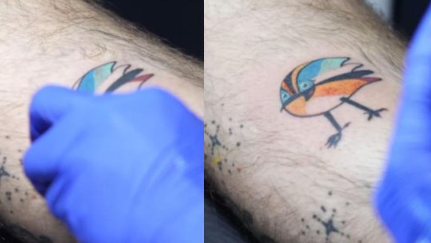 "La Fiuloneta comenzó": Chileno sorprende al tatuarse a Fiu en una pierna