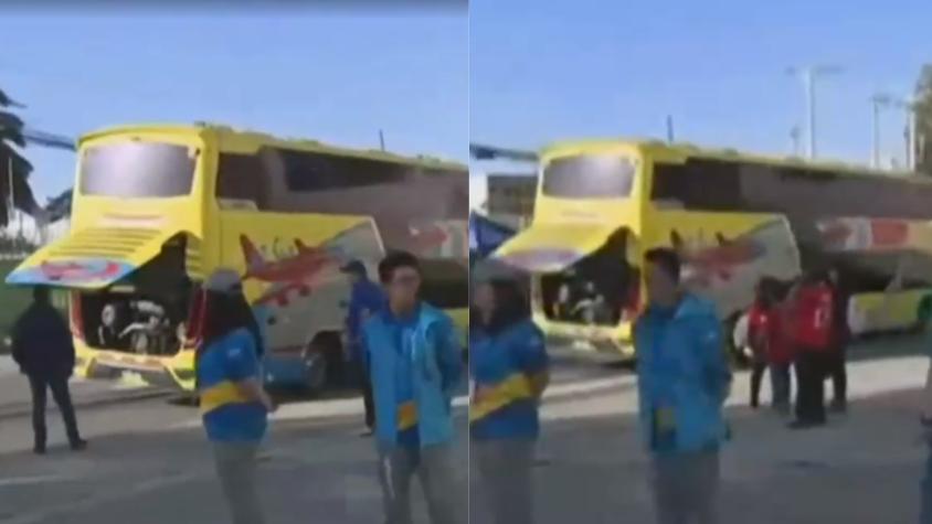 Revelan que bus de la Roja Femenina sufrió desperfecto camino a la final: Llegó con el capó abierto