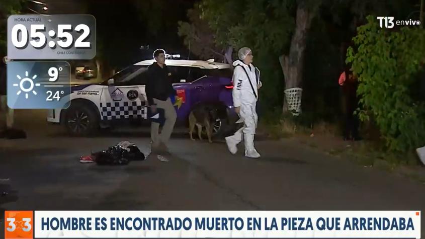 Lo encontraron muerto en pieza que arrendaba: investigan homicidio en San Ramón