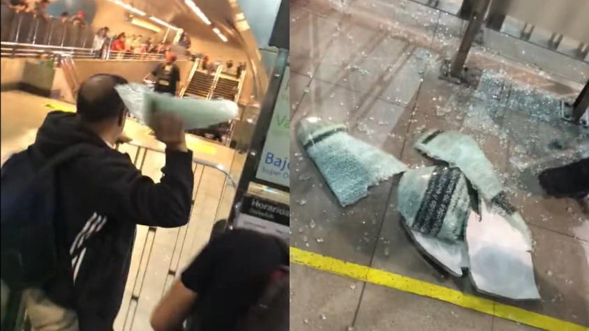 Violento enfrentamiento en estación La Cisterna del Metro: guardia agredido fue mordido en la nariz por evasor