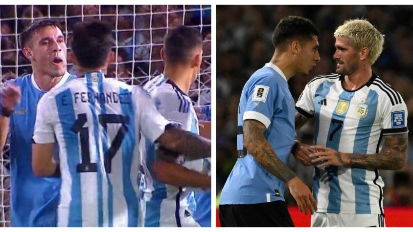La respuesta de Rodrigo de Paul tras el obsceno gesto de jugador uruguayo que se hizo viral en redes sociales