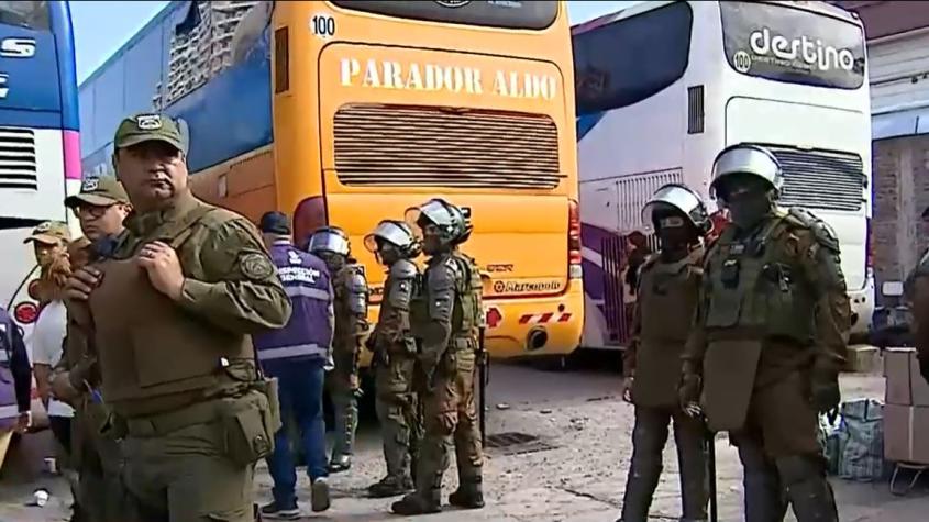 Autoridades encontraron terminal de buses ilegal en Estación Central: ¿Cómo funcionaba?