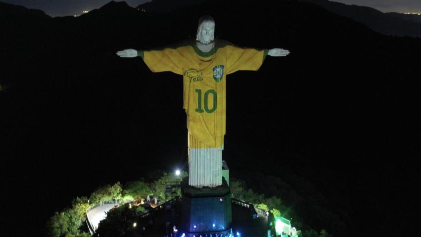 A un año de la muerte de Pelé: Cristo de Río de Janeiro se iluminó con la '10'