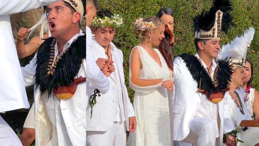 En Rapa Nui: Fernando Godoy y Ornella Dalbolsco se casaron en una íntima ceremonia