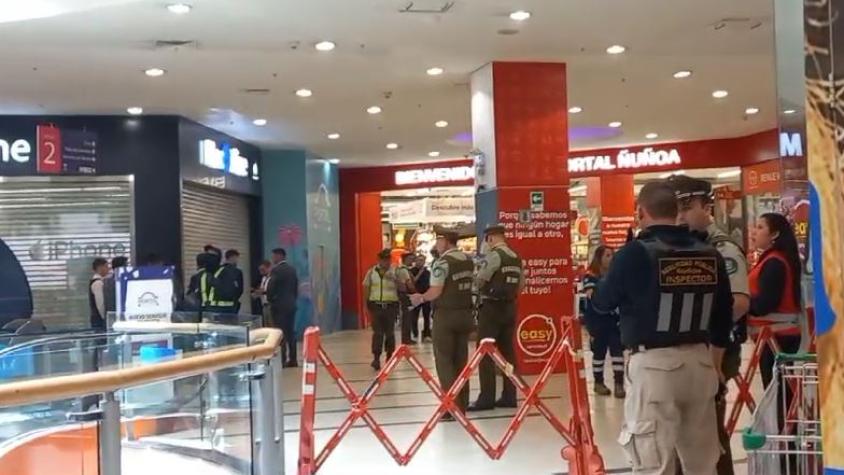 Robo y tiroteo en Mall Portal Ñuñoa: Hay una persona lesionada
