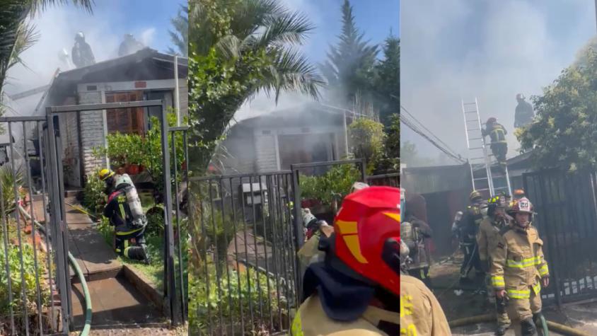 Incendio en Las Condes: Tres bomberos resultaron lesionados