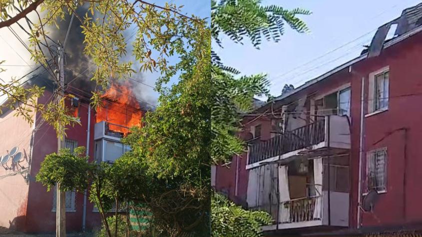 Incendio en Renca dejó a más de 20 afectados y un bombero lesionado