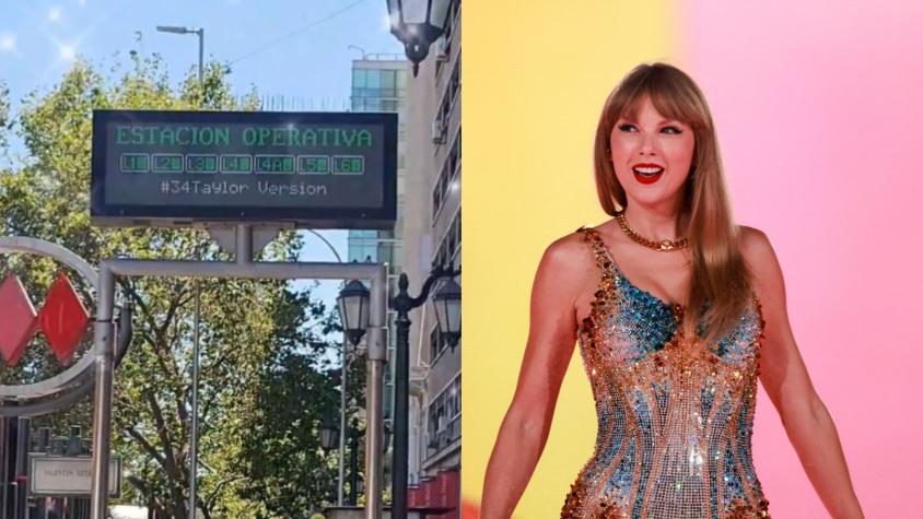 ¿Lo notaste? Metro de Santiago sorprendió con saludo cumpleañero para Taylor Swift
