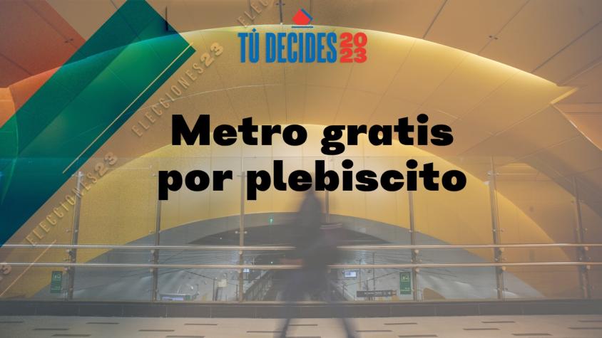 Plebiscito 2023: anuncian gratuidad para el Metro de Santiago y servicios de EFE este domingo