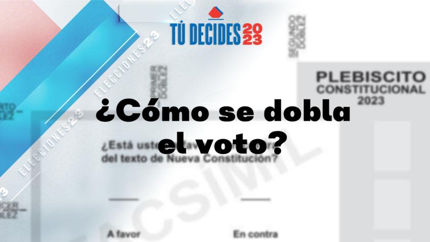 ¿Cómo se dobla el voto del plebiscito?