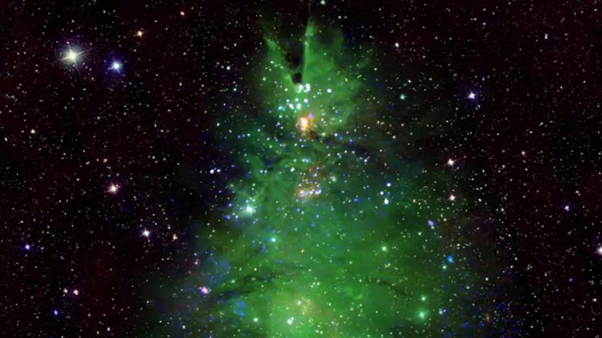 La NASA compartió imagen de un árbol de Navidad cósmico