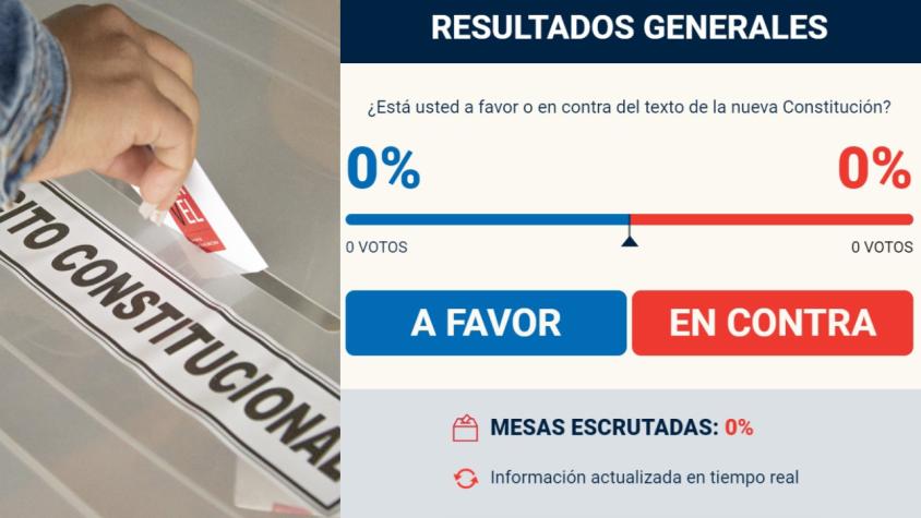 Dónde ver los resultados del plebiscito constitucional y desde qué hora