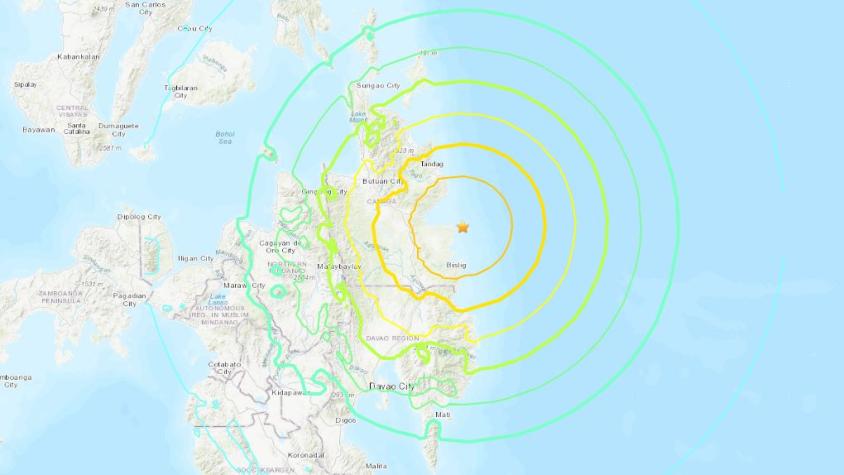 Terremoto magnitud 7,6 se registra en Filipinas