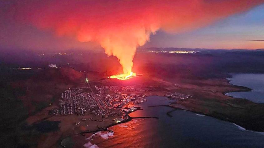 Nueva erupción volcánica en Islandia: Lava se acerca a las casas