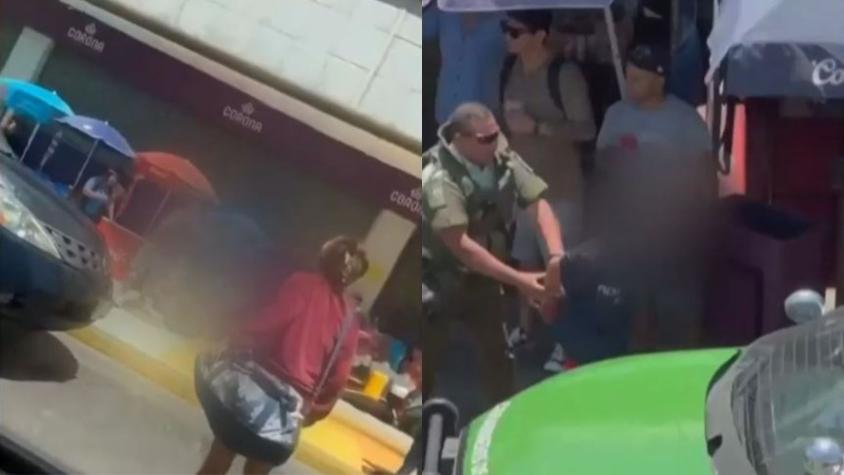 [VIDEO] “Detención ciudadana” en Iquique: Golpean a sujeto que asaltó a mujer e hirió a transeúnte