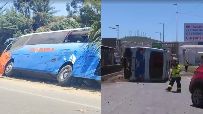 Dos accidentes de buses solo este sábado: 45 lesionados y un fallecido en total