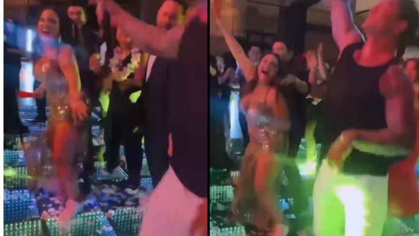 El prendido baile de Pamela Leiva y Thiago en el matrimonio de Marité Matus con Camilo Huerta