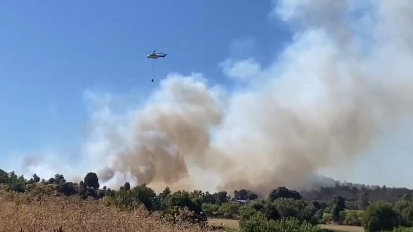 Senapred decreta alerta roja para Los Ángeles por incendio forestal