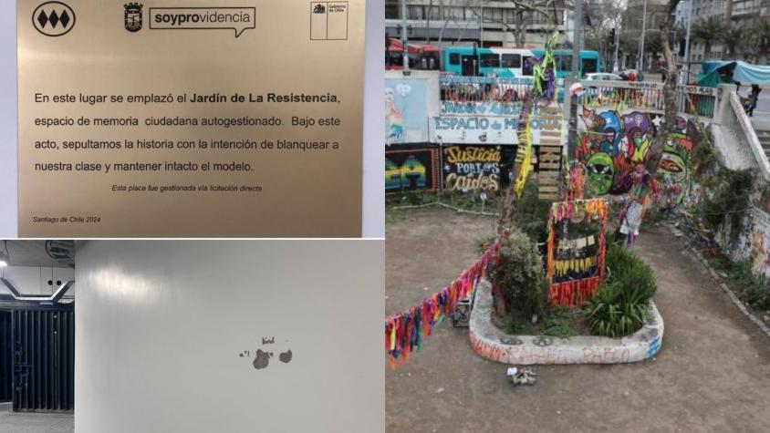 Matthei denuncia instalación no autorizada de placa conmemorativa del "Jardín de la Resistencia" en Metro Baquedano