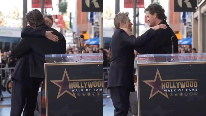 Pedro Pascal realizó emotivo discurso por estrella del Paseo de la Fama a Willem Dafoe