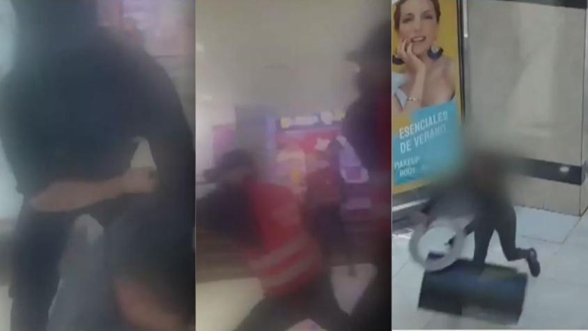 Así fue la violenta pelea entre ‘mecheros’ y guardias de mall en Puerto Montt: no hubo detenidos