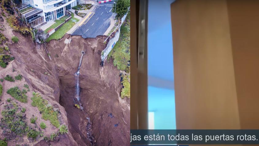 Destrucción y saqueos: Así luce hoy por dentro el edificio Kandinsky de Concón a cinco meses del socavón