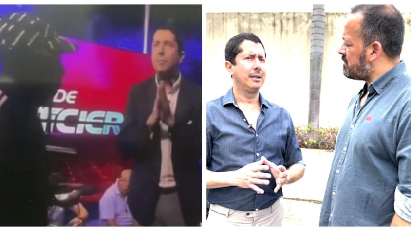 "Las amenazas no cesaban": T13 conversó con conductor de televisión ecuatoriana que fue encañonado en vivo 