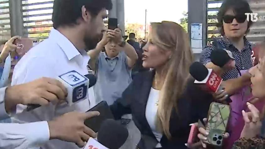 “¡Quiero caminar tranquila!”: El enojo de Cathy Barriga con Joaquín Lavín en su llegada al Centro de Justicia 