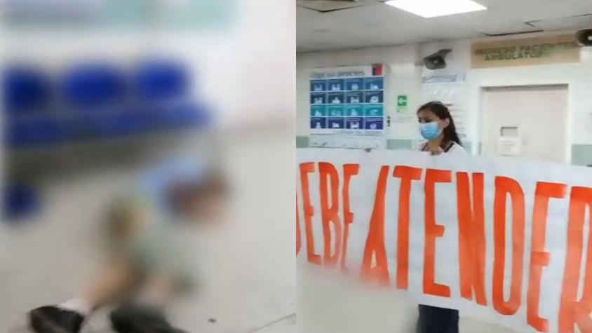 Crisis en Hospital San José: Pacientes son captados esperando en el suelo para ser atendidos