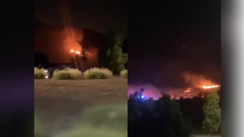 Nueva alarma de incendio forestal en Chicureo: pastizales se queman en sector José Rabat