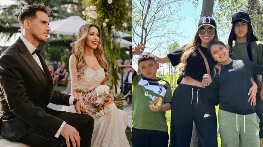 Los tiernos registros que compartió Marité Matus del look de sus hijos para su boda con Camilo Huerta