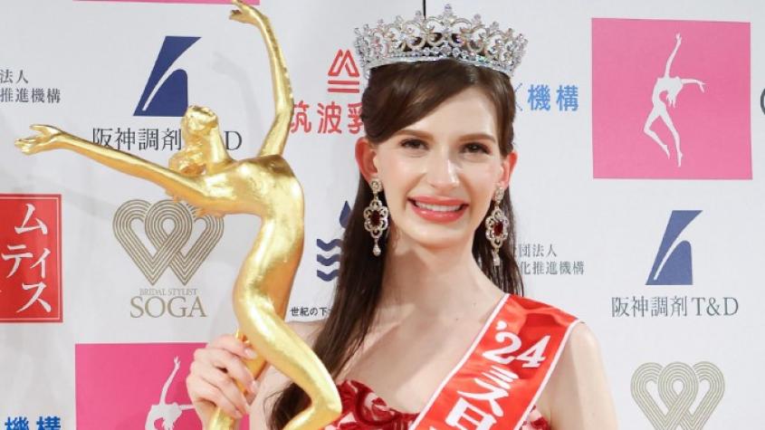 Ucraniana ganadora de Miss Japón renuncia al título por un lío amoroso