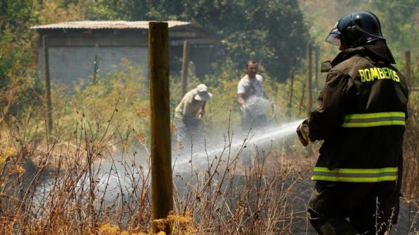 Bomberos combate incendio de pastizales en Concepción: Se desarrolla cercano a subestación de EFE