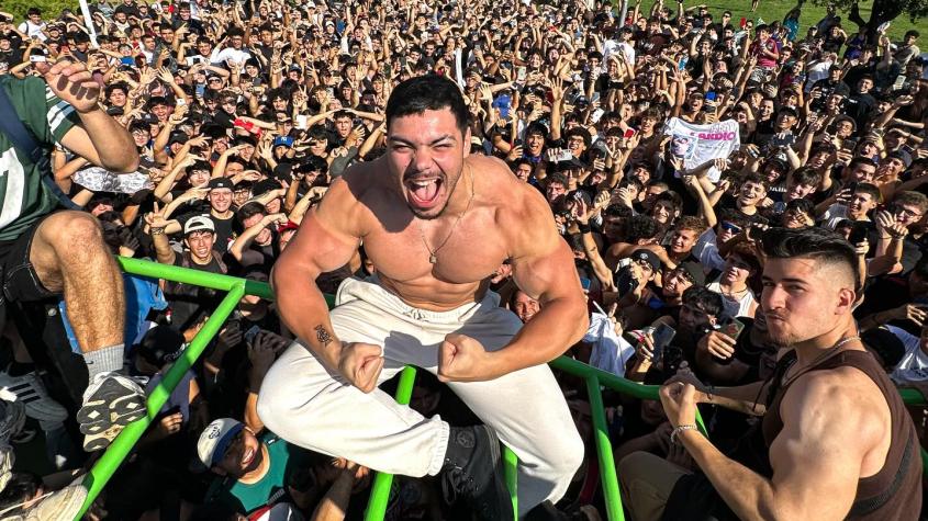 Quién es Andoni Fitness, el influencer que reunió a cientos de jóvenes en el Parque Araucano
