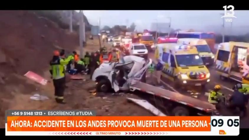 Un muerto tras accidente de tránsito en Los Andes: Camioneta colisionó con camión