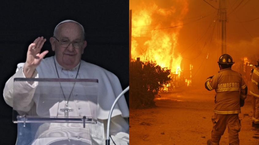 Papa Francisco pide rezar por los muertos y heridos en los incendios forestales en Chile