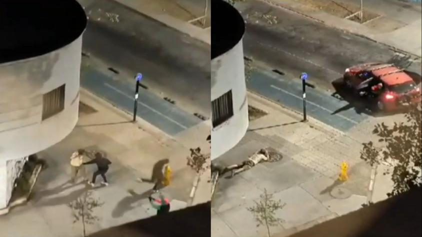 [VIDEO] Barrio República: captan violenta encerrona desde un edificio