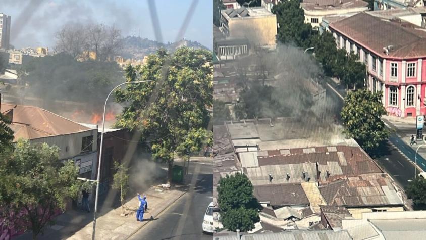 Incendio destruyó cité con 17 habitaciones en la comuna de Santiago