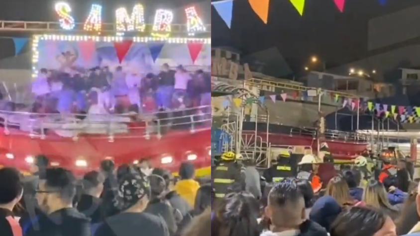 Grave accidente en parque de diversiones de El Quisco: juego colapsó y dejó seis personas heridas