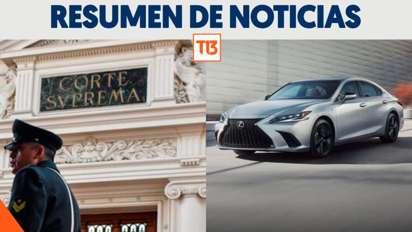 Resumen de noticias 13 de febrero: Polémica compra de 22 autos de alta gama para ministros de la Corte Suprema