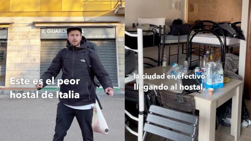 Chileno relató su terrible experiencia en el peor hostal de Italia: "Nunca me había tocado una experiencia así"