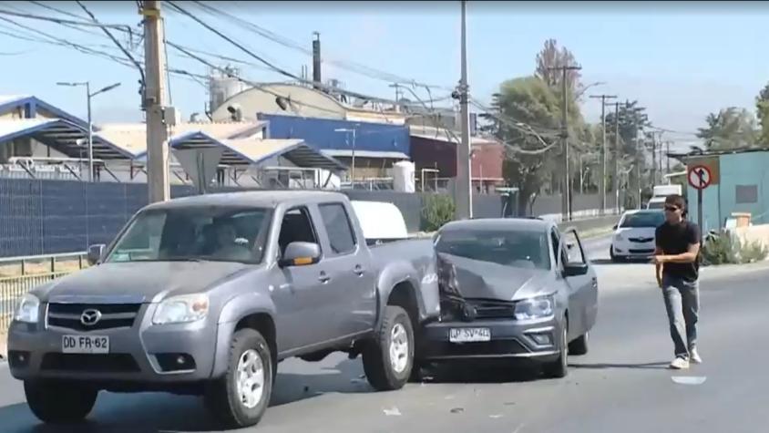 Matinal de Canal 13 captó accidente en vivo mientras mostraba toma de Maipú