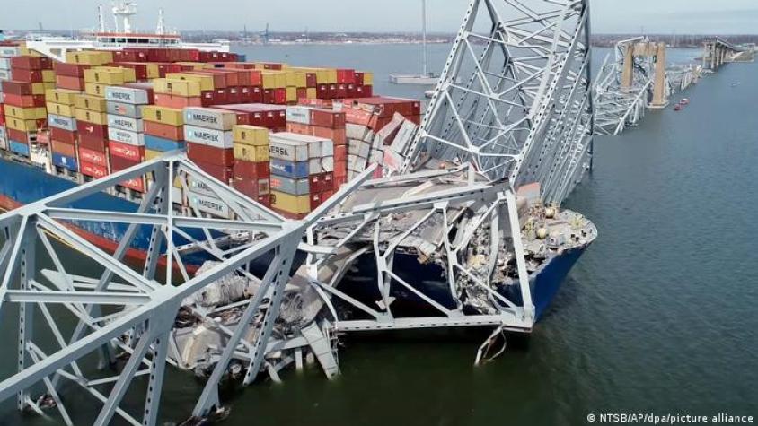 Barco que chocó puente Baltimore tiene químicos peligrosos