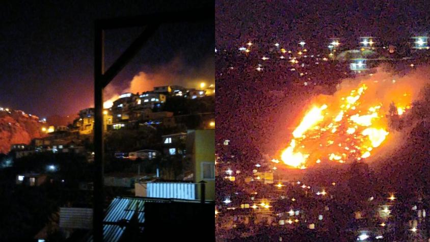 Alerta Roja por incendio en Valparaíso: al menos 10 viviendas afectadas