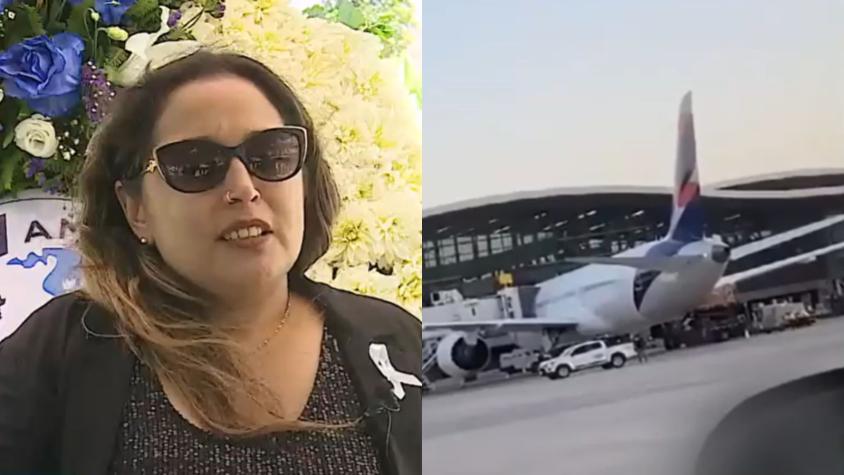 "Van a intentar entrar con armas de guerra": Habla viuda de guardia asesinado en el aeropuerto de Santiago