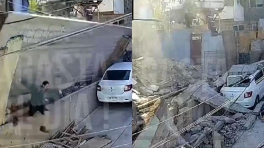[VIDEO] Hombre se salvó de milagro tras caída de muro en Antofagasta