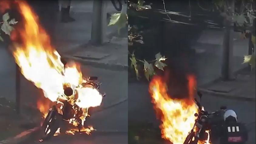 Captan a hombre que quemó su moto para evitar fiscalización