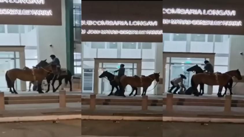 Pelea a caballo frente a subcomisaría en Longaví: ¿Por qué no intervinieron los carabineros?