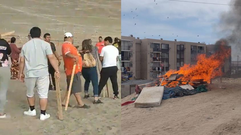 Vecinos de Antofagasta echaron a palos a migrantes que se iban a tomar un terreno del cerro