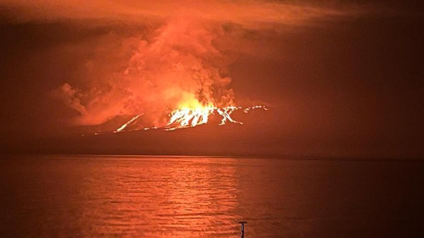 Las impresionantes imágenes que dejó la erupción del volcán La Cumbre en Galápagos